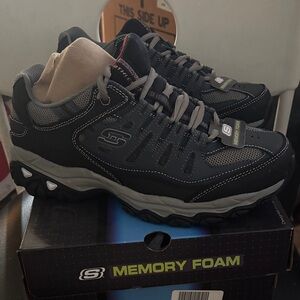 Skechers “After Burn” Men's Black and Gray Athletic Shoes